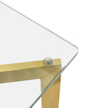 Load image into Gallery viewer, 1.9m Glass Dining Table with Gold Base
