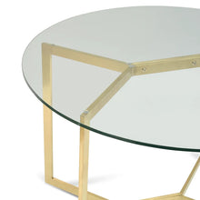 Load image into Gallery viewer, 1.2m Round Glass Dining Table with Gold Base