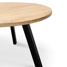 Load image into Gallery viewer, 1.25m Round Reclaimed Dining Table with Black Legs