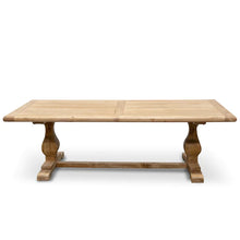 Load image into Gallery viewer, 2.4m Rustic Natural Elm Wood Dining Table