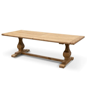 2.4m Rustic Natural Elm Wood Dining Table