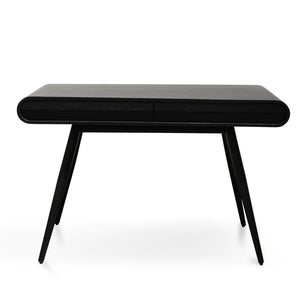 Full Black Narrow Wood Console Table