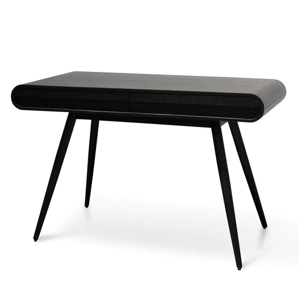 Full Black Narrow Wood Console Table