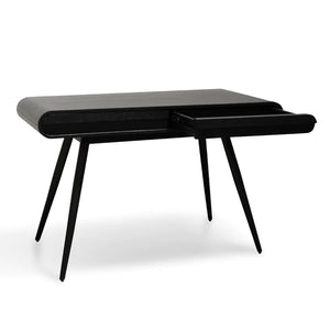 Full Black Narrow Wood Console Table