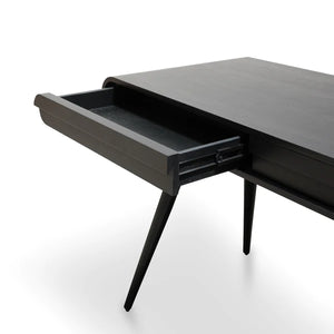 Full Black Narrow Wood Console Table