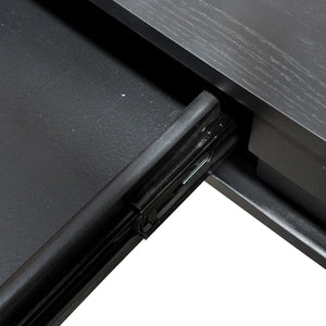 Full Black Narrow Wood Console Table