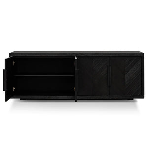 Textured Espresso Black Buffet Unit