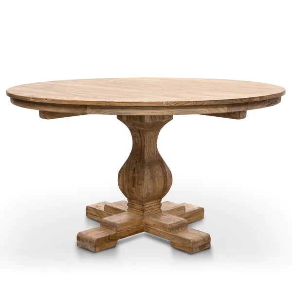 1.4m Round Rustic Natural Dining Table