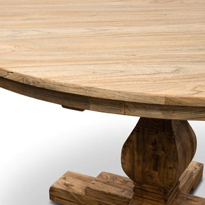 1.4m Round Rustic Natural Dining Table