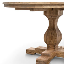 Load image into Gallery viewer, 1.4m Round Rustic Natural Dining Table
