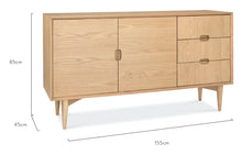 Load image into Gallery viewer, Natural Scandinavian Buffet Cabinet