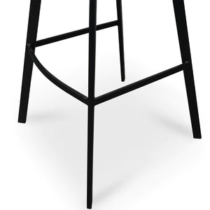 Black Fabric Bar Stool (Set of 2)