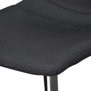 Black Fabric Bar Stool (Set of 2)
