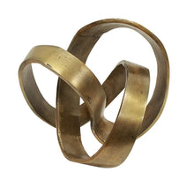 Load image into Gallery viewer, Antique Brass Infinity Sculpture
