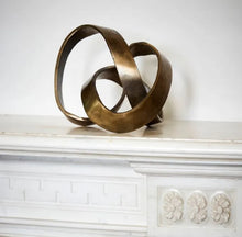 Load image into Gallery viewer, Antique Brass Infinity Sculpture