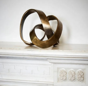 Antique Brass Infinity Sculpture