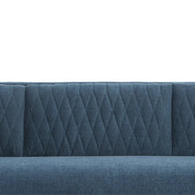 Load image into Gallery viewer, Dusty Blue Three-Seater Fabric Sofa