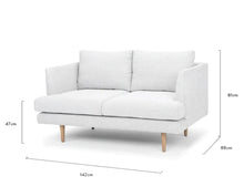 Load image into Gallery viewer, Light Textured Grey Two-Seater Sofa