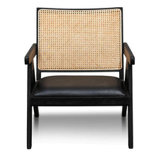 Load image into Gallery viewer, Black Rattan Armchair