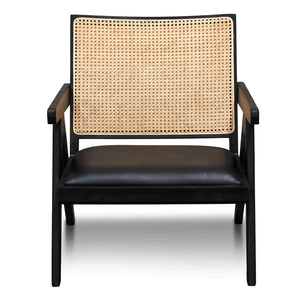 Black Rattan Armchair