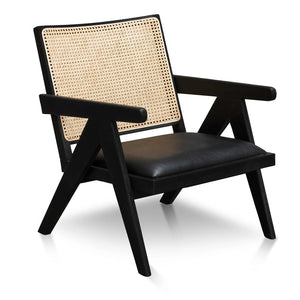 Black Rattan Armchair