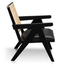 Load image into Gallery viewer, Black Rattan Armchair