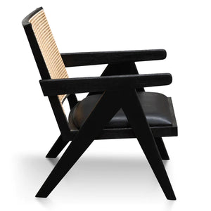 Black Rattan Armchair