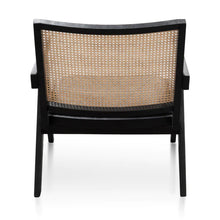 Load image into Gallery viewer, Black Rattan Armchair