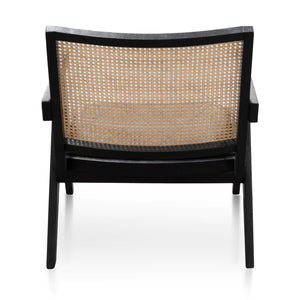 Black Rattan Armchair