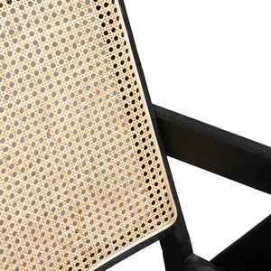 Black Rattan Armchair