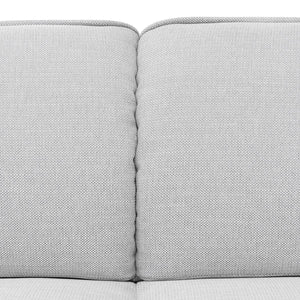 Light Textured Grey Two-Seater Fabric Sofa