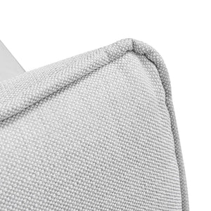 Light Textured Grey Two-Seater Fabric Sofa