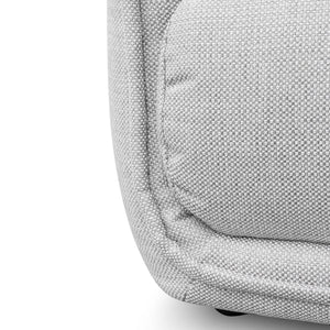 Light Textured Grey Two-Seater Fabric Sofa
