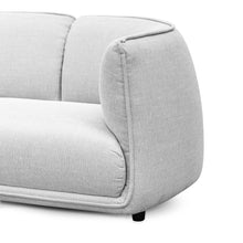 Load image into Gallery viewer, Light Textured Grey Three-Seater Fabric Sofa