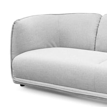 Load image into Gallery viewer, Light Textured Grey Three-Seater Fabric Sofa