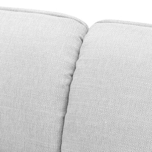 Light Textured Grey Three-Seater Fabric Sofa