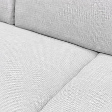 Load image into Gallery viewer, Light Textured Grey Three-Seater Fabric Sofa