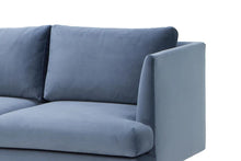 Load image into Gallery viewer, Dust Blue Three-Seater Fabric Sofa