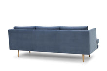 Load image into Gallery viewer, Dust Blue Three-Seater Fabric Sofa