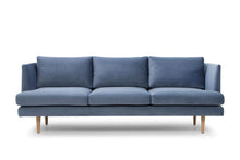 Load image into Gallery viewer, Dust Blue Three-Seater Fabric Sofa