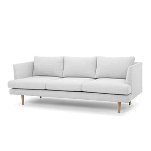 Light Textured Grey Three-Seater Sofa