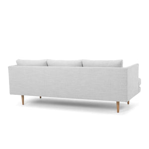 Light Textured Grey Three-Seater Sofa