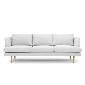 Light Textured Grey Three-Seater Sofa