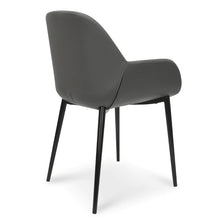Load image into Gallery viewer, Charcoal Grey Dining Chair with Black Legs