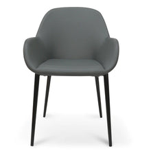 Load image into Gallery viewer, Charcoal Grey Dining Chair with Black Legs