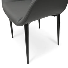Load image into Gallery viewer, Charcoal Grey Dining Chair with Black Legs