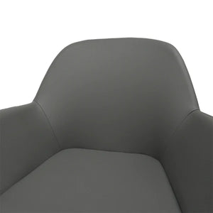 Charcoal Grey Dining Chair with Black Legs