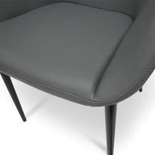 Load image into Gallery viewer, Charcoal Grey Dining Chair with Black Legs