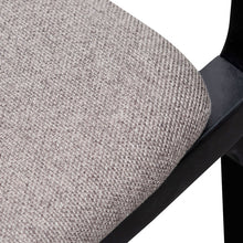 Load image into Gallery viewer, Caramel Grey Fabric Armchair with Black Legs