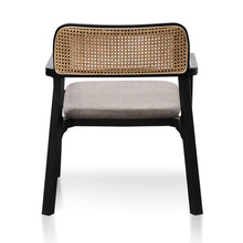 Load image into Gallery viewer, Caramel Grey Fabric Armchair with Black Legs